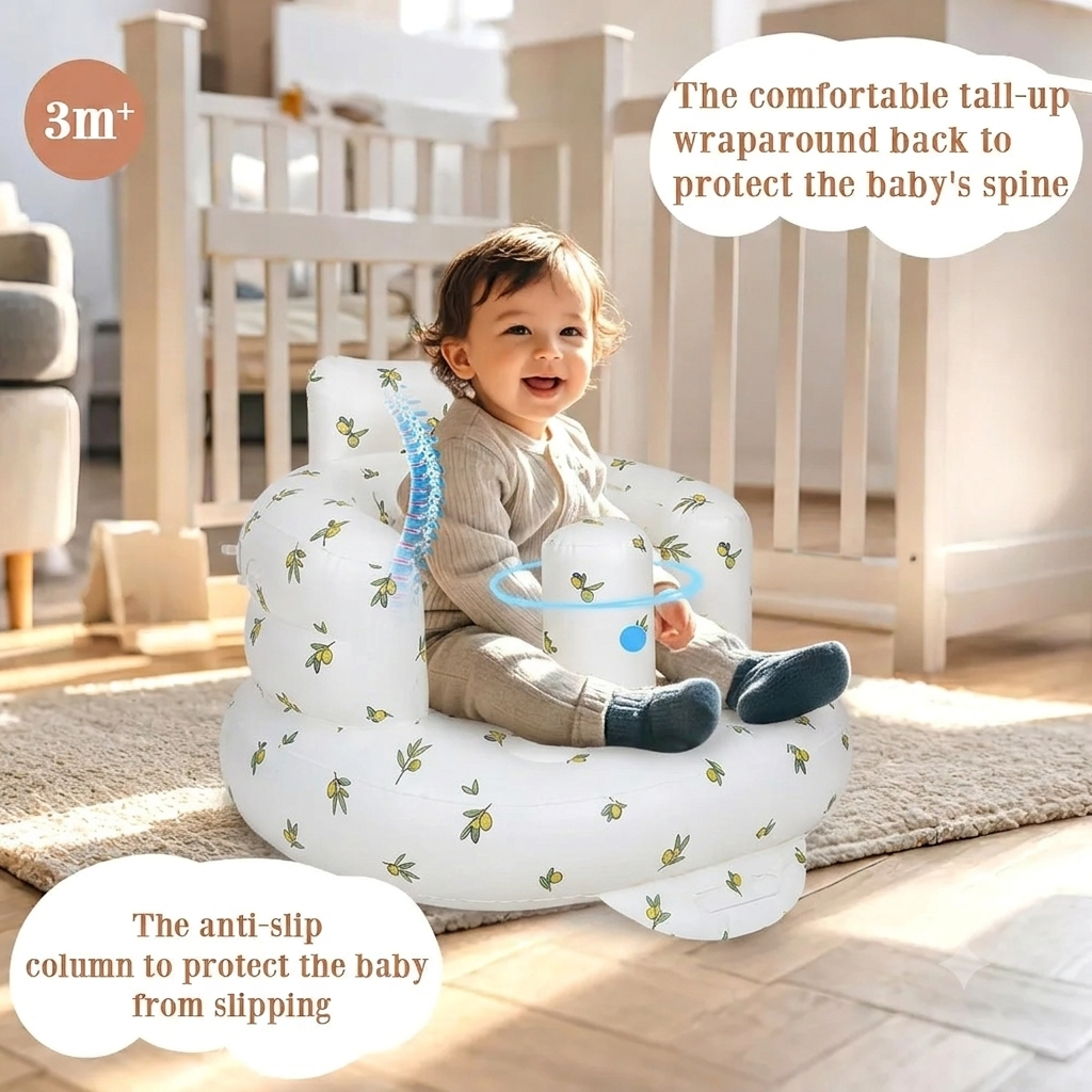 Asiento inflable para bebé con toldo desmontable