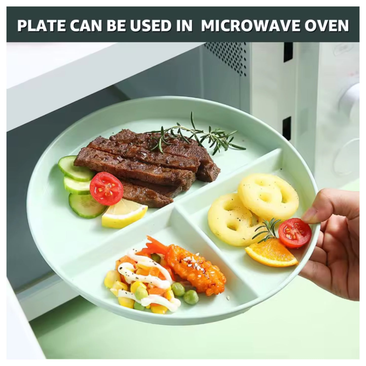 Platos  divididos, 8 piezas y 9 pulgadas