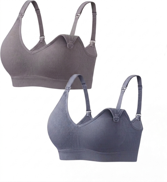 HBselect Bras de Lactancia para Mujeres Embarazadas y Amamantando, 2 uds, talla M