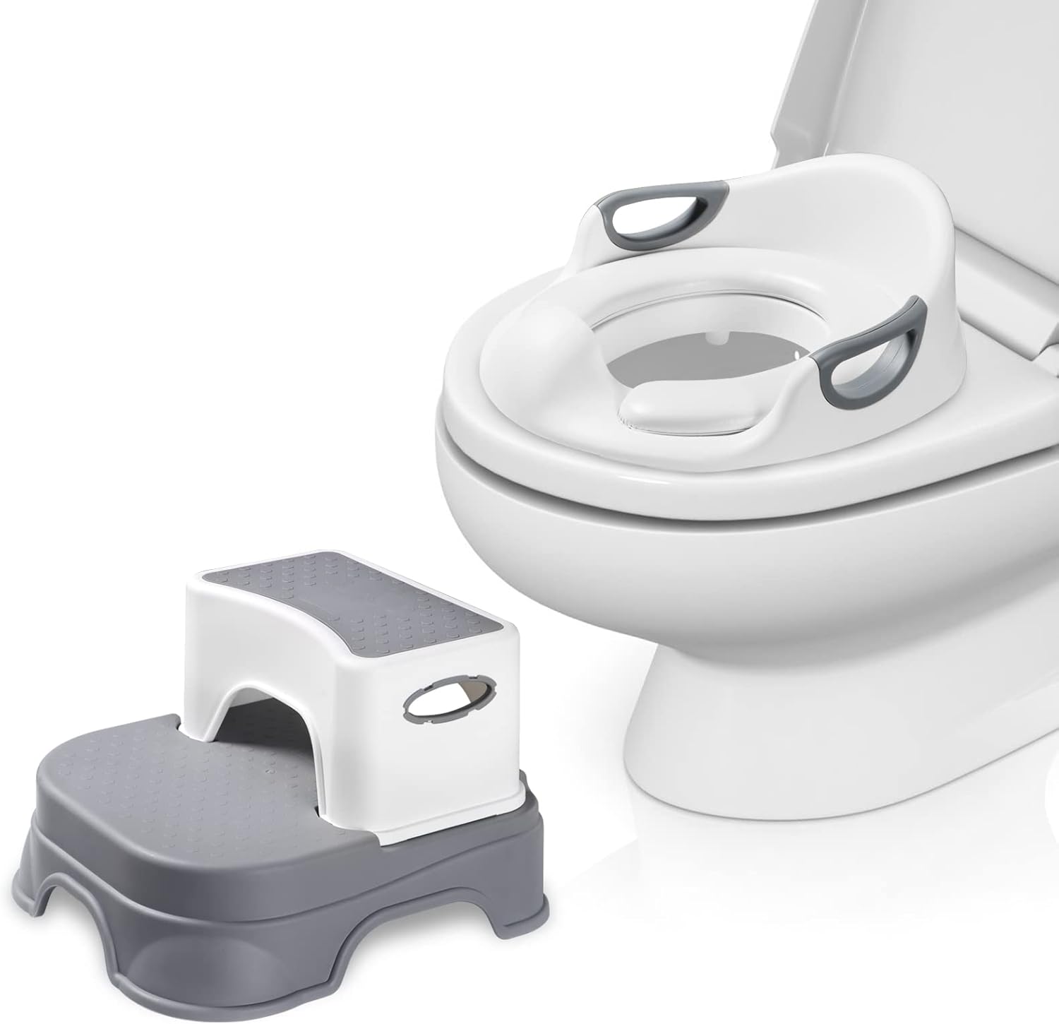 Asiento de entrenamiento para ir al baño con taburete