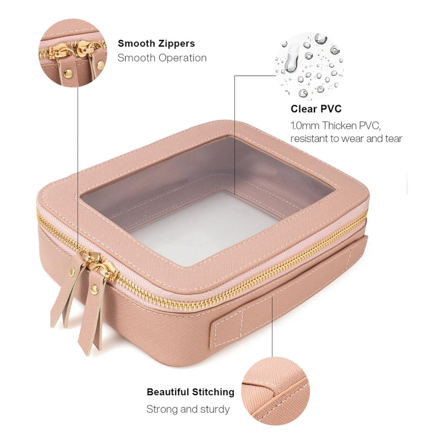 Bolsa de maquillaje transparente