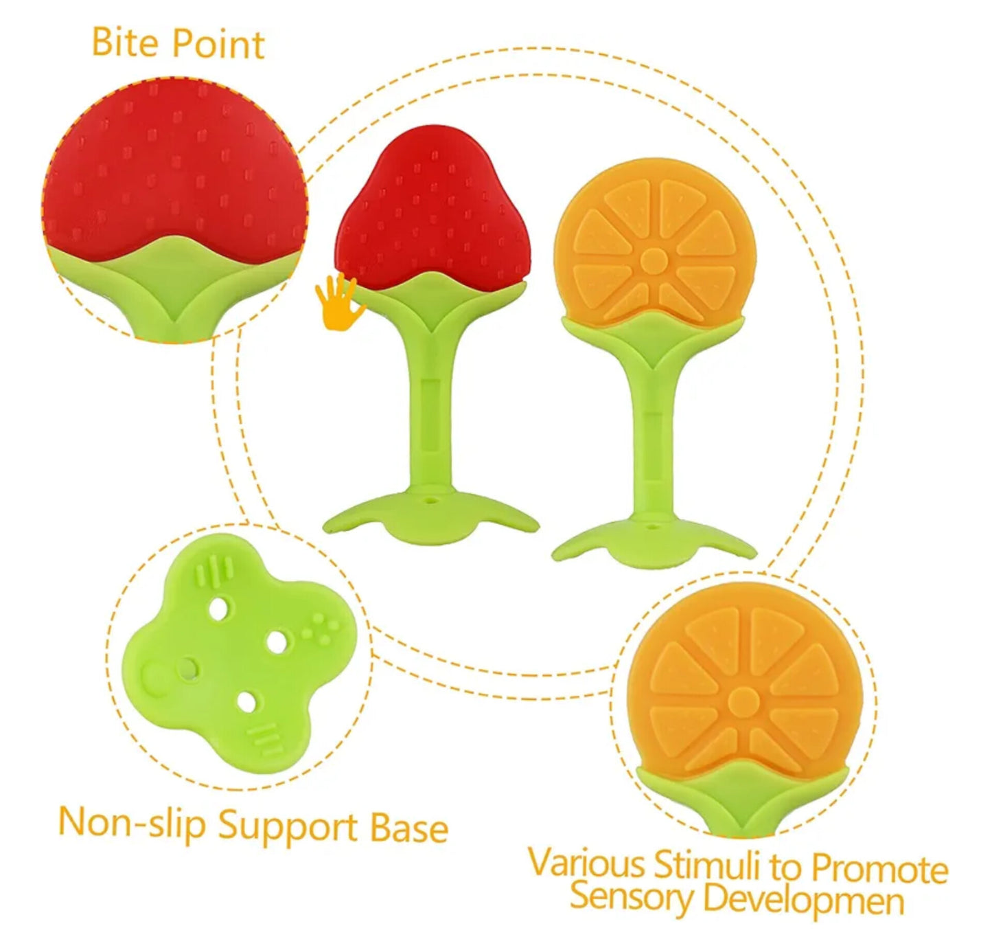 Set de juguetes mordedores libres de BPA