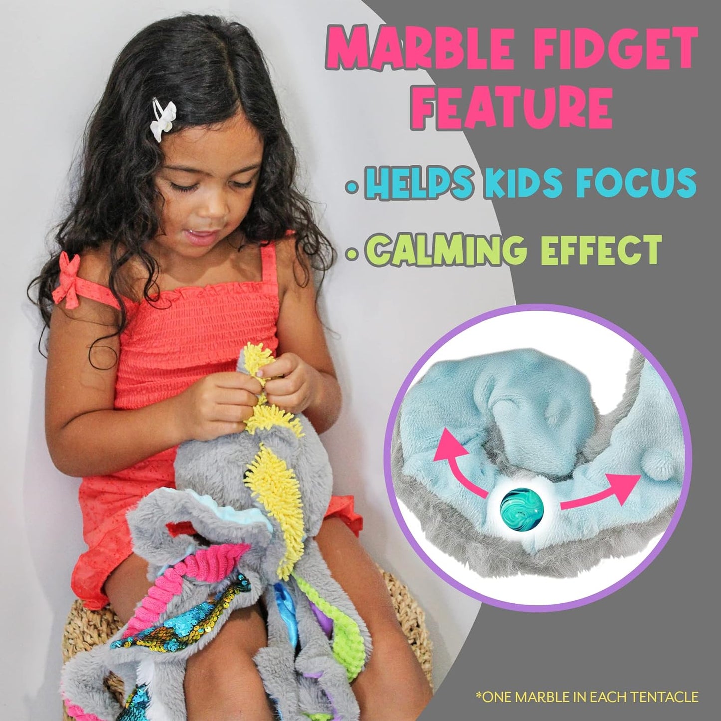 Juguete de pulpo sensorial de peluche