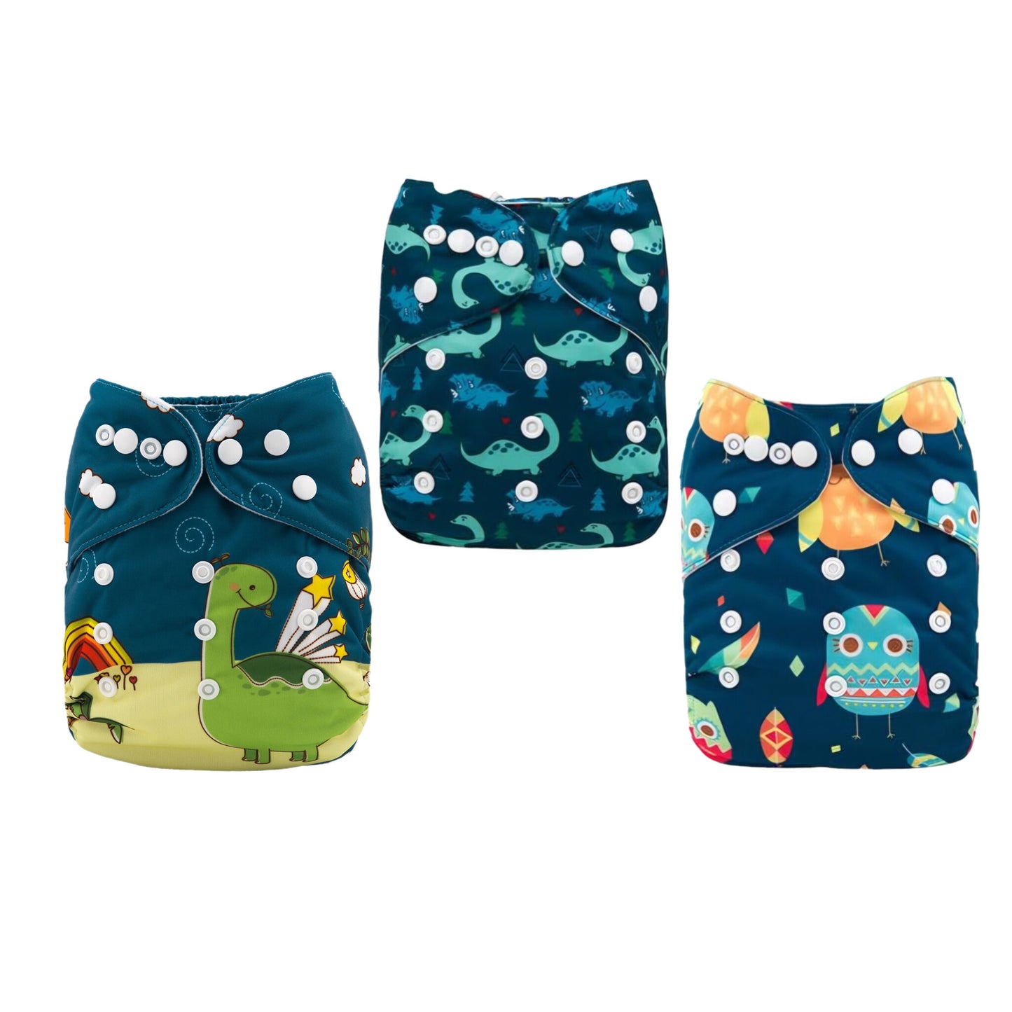 babygoal-Pañales de tela para bebé, 3 pañales +1 inserto