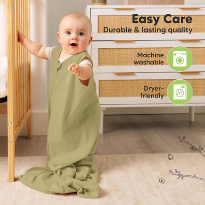 Keababies- Saco de dormir orgánico para bebé, 100% algodón, 5-15 meses, 0.5 TOG