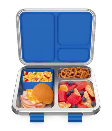 Bentgo- Recipiente para lonchera de acero inoxidable para niños - Azul