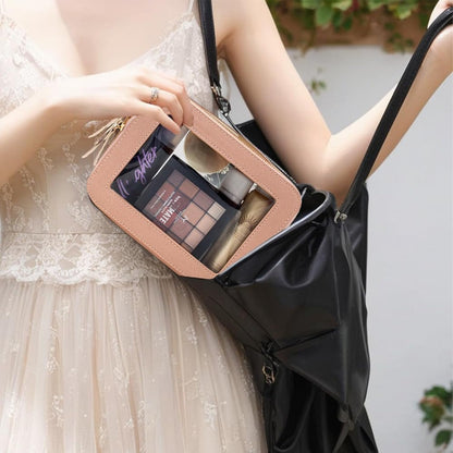 Bolsa de maquillaje transparente