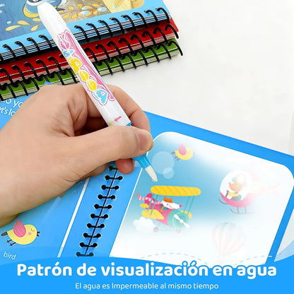 Libros de agua mágica para niños, 4 pcs
