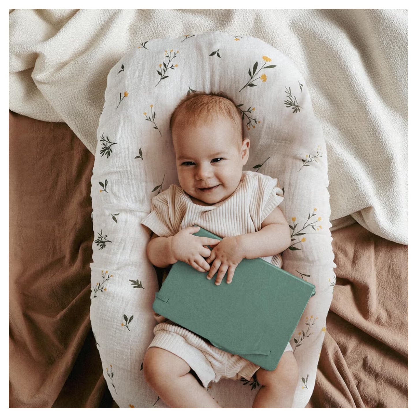 Gllquen Baby- Sábanas de Moisés de Algodón de Muselina, Paquete de 2