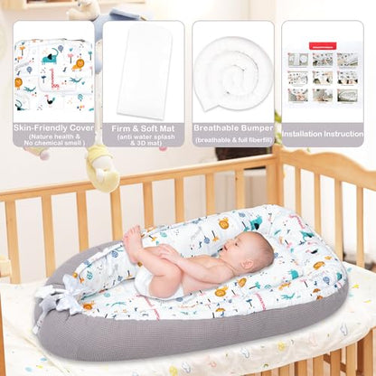 Nido para bebe, diseño safari/waffle