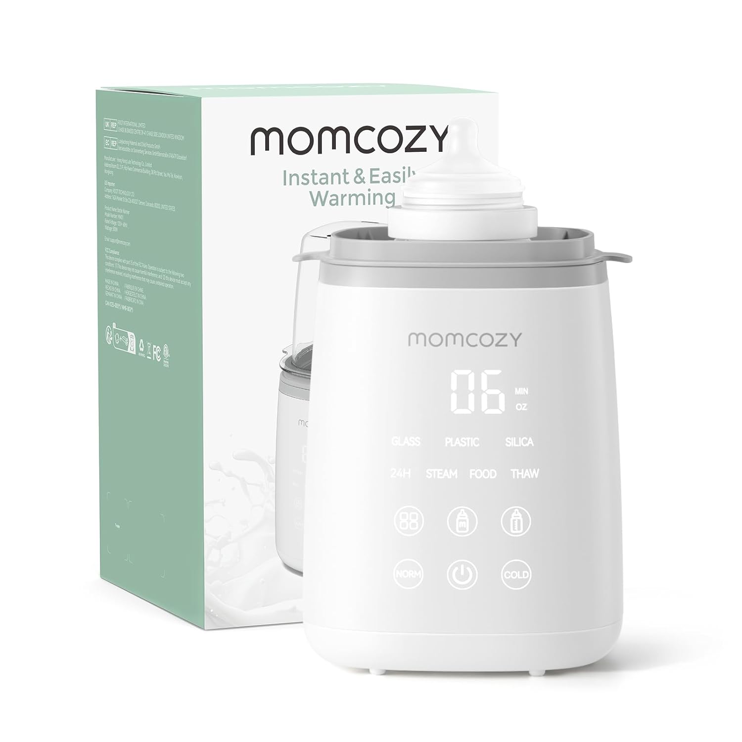 Momcozy-Calentador de botellas, gris