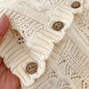 Chaleco con cuello en V crochet, 12-18meses