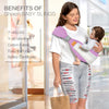 Shiaon- Portabebé desde recién nacidos hasta niños pequeños (3-20 kg), morado