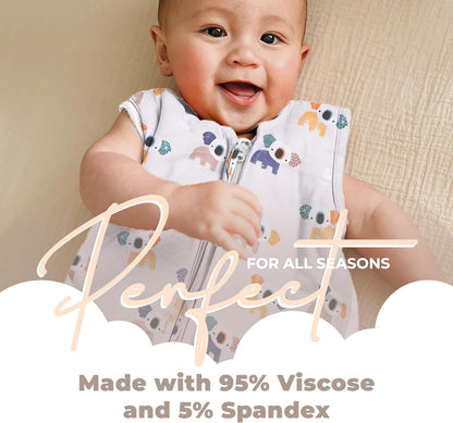 Nyte Nyte Baby - Saco de dormir suave sin mangas para bebés, 0-6 meses, 1.0 TOG