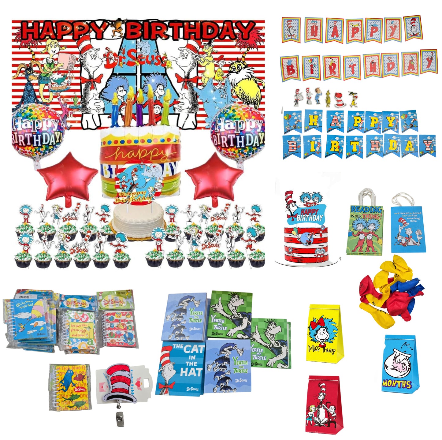 Paquete fiesta Dr. Seuss