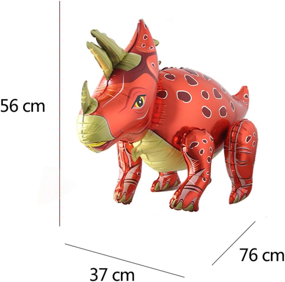 Paquete de globos de dinosaurio 3D, 8uds