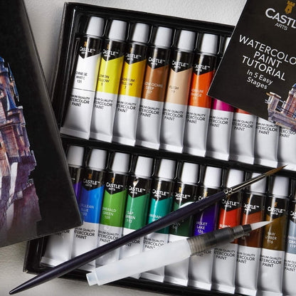 Set de 24 tubos de acuarela de 12 ml de Castle Art Supplies