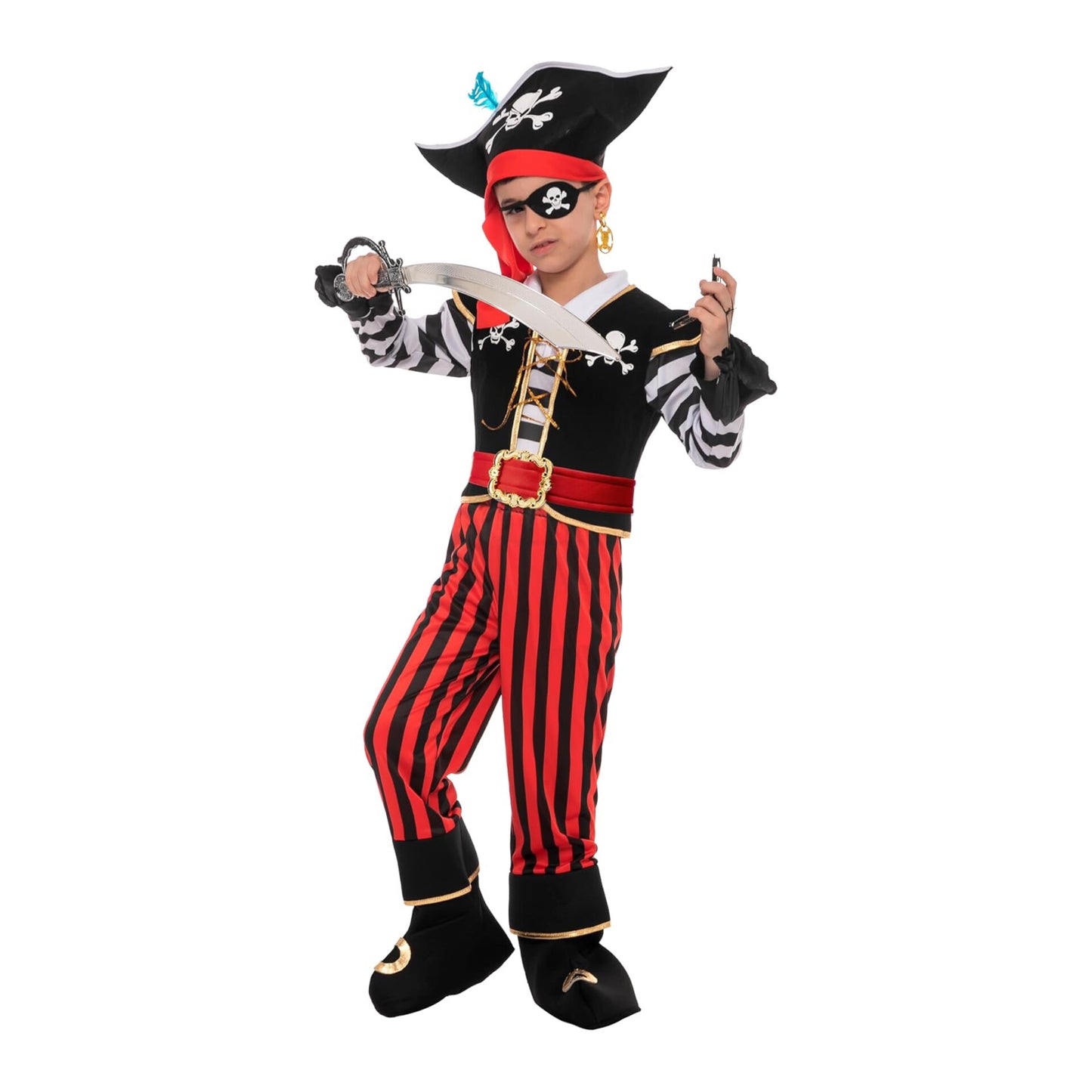 Spooktacular Creations Disfraz de capitán feroz de pirata, 3-4 años