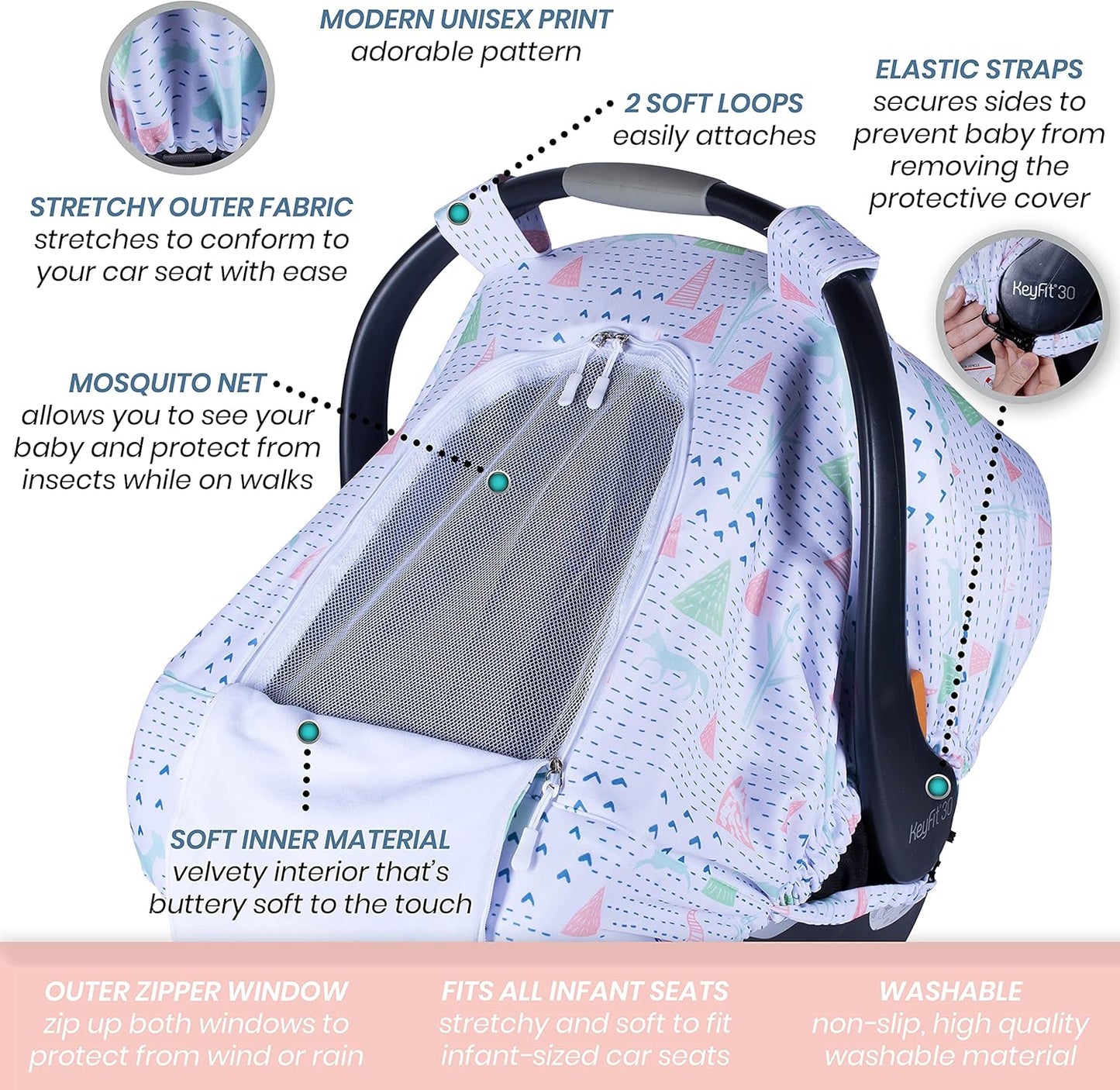 Bristin Baby-Funda para asiento de coche para bebé