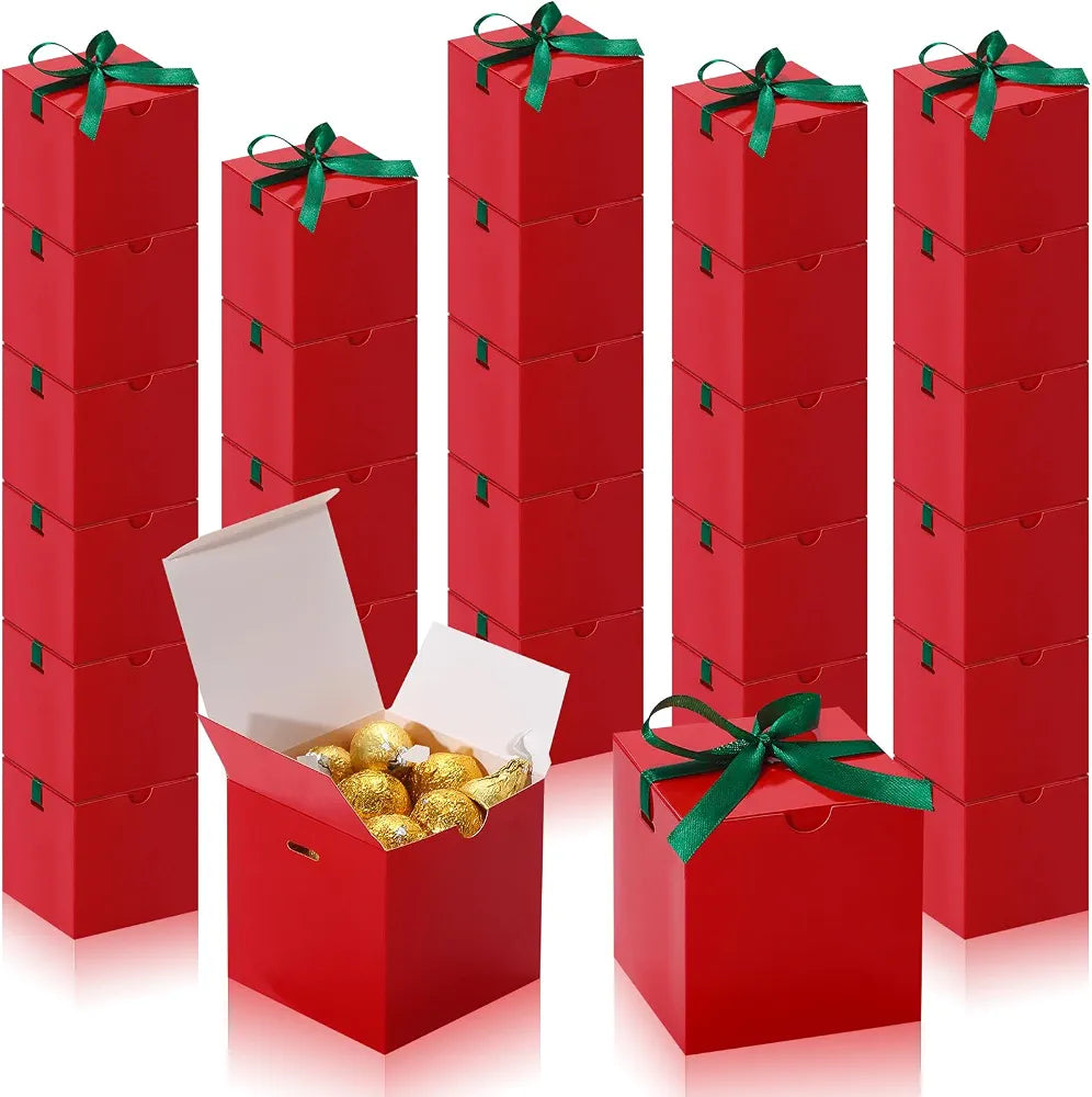 Pequeñas cajas de regalo, 50 unidades de 4 x 4 x 4 pulgadas