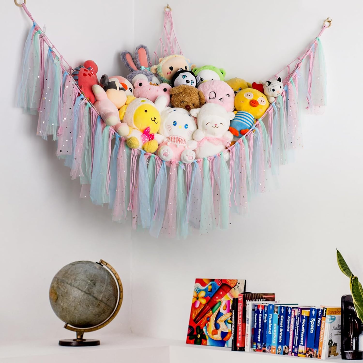 Hamaca para peluches, colores pastel