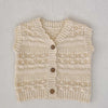 Chaleco con cuello en V crochet, 12-18meses