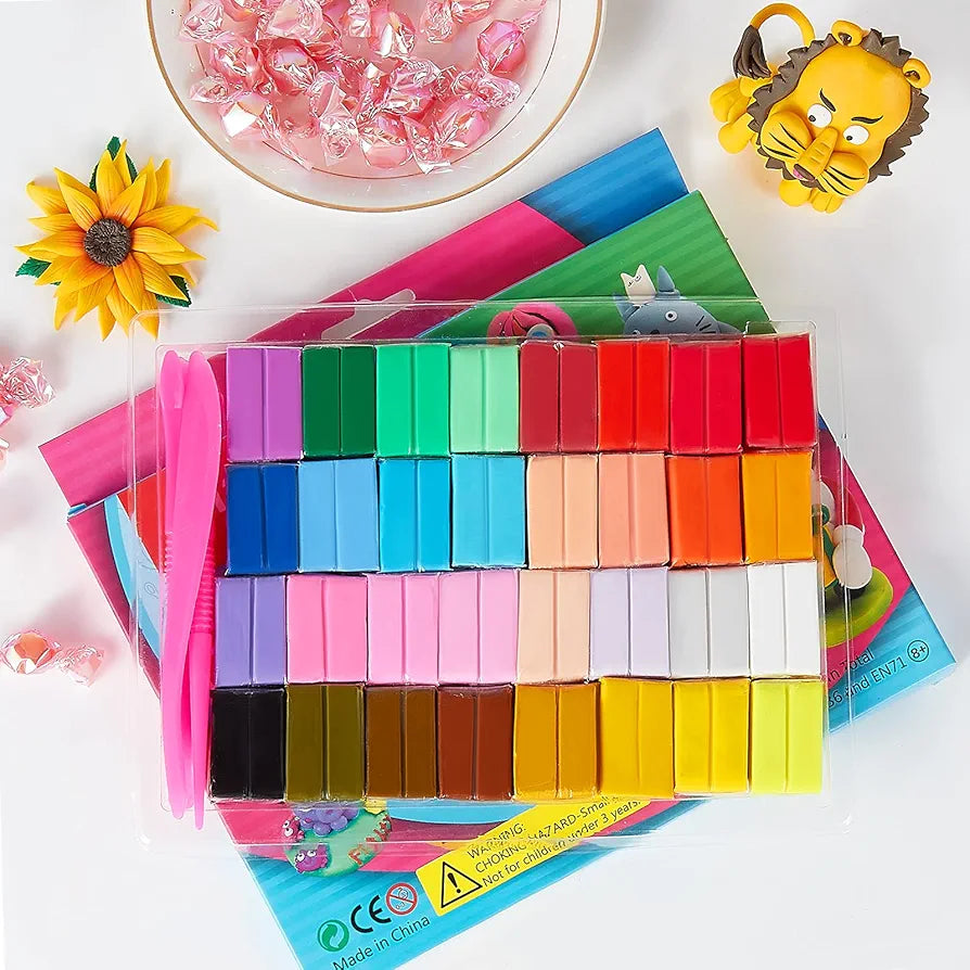 CiaraQ - Juego de arcilla para modelar pequeña, 32 colores