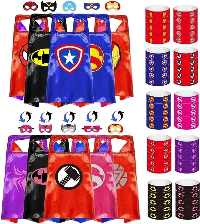 Set de 5 capas reversibles con máscaras y pulseras