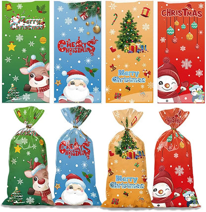 Bolsas de celofán de Navidad, 50 bolsas