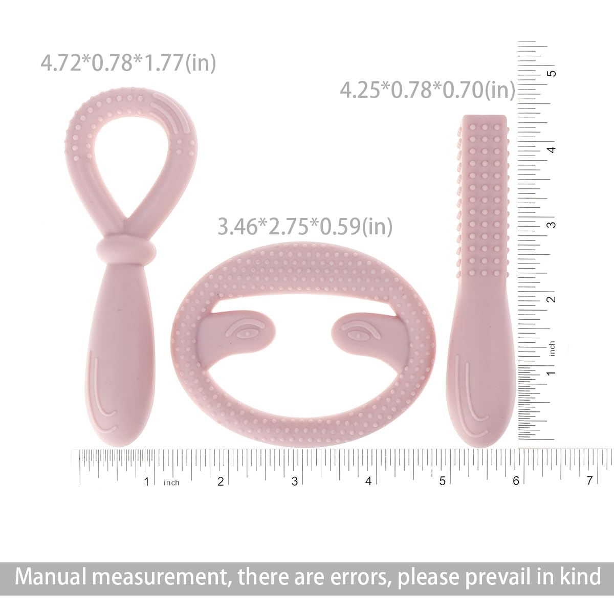 Herramientas para masticar de silicona para TDAH, dentición y autismo, paquete de 3