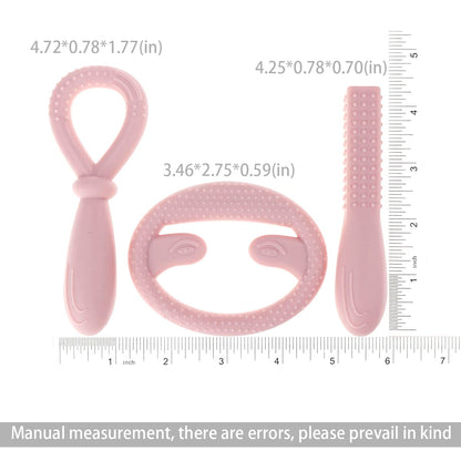 Herramientas para masticar de silicona para TDAH, dentición y autismo, paquete de 3