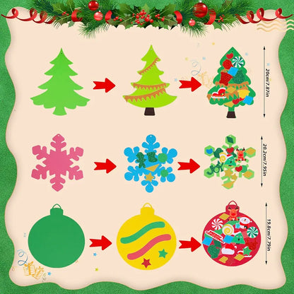 FOPINOA 27 juegos de manualidades de espuma para árboles de Navidad