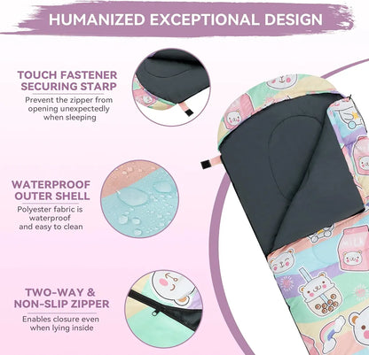Saco de dormir para niños para acampar