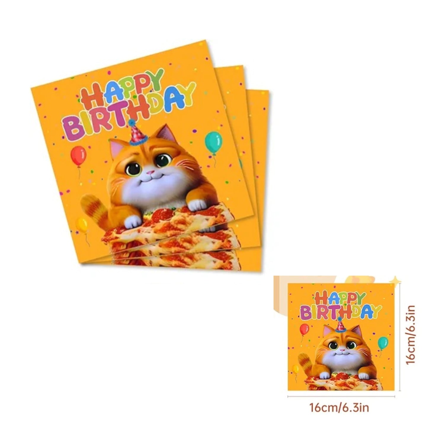 40 servilletas de gato