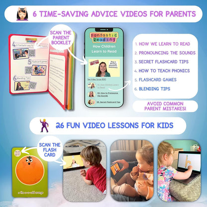 Phonics - Tarjetas flash para niños