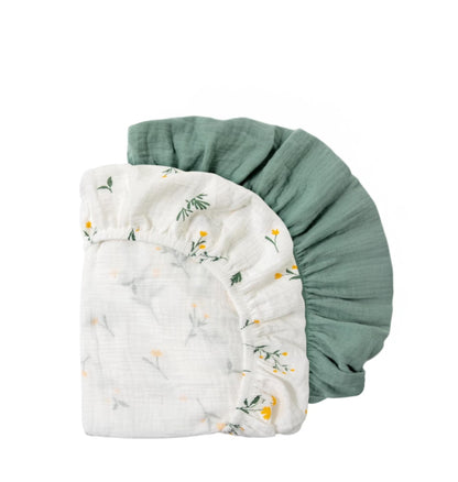 Gllquen Baby- Sábanas de Moisés de Algodón de Muselina, Paquete de 2