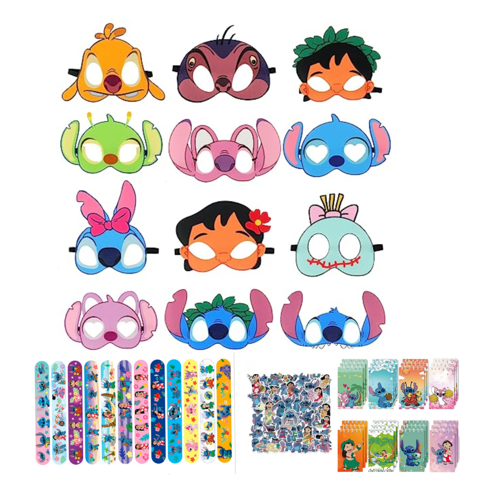 Regalos de fiesta, diseño stitch, para 12 personas