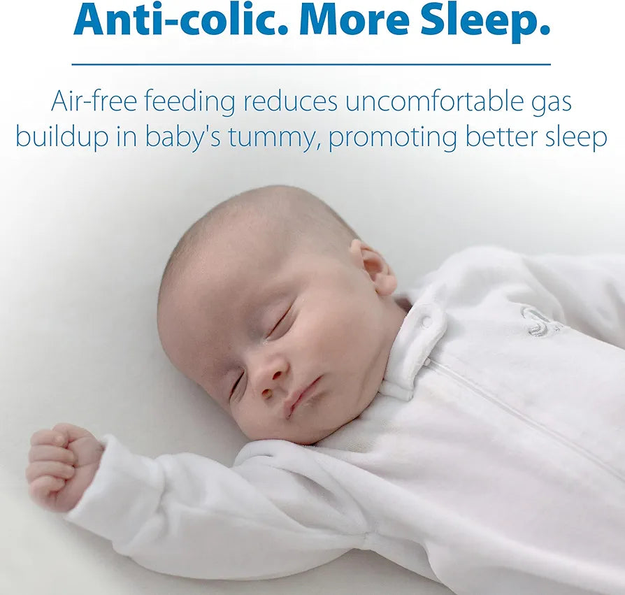 Dr. Brown's Natural Flow Anti-Colic Options+ - Biberones de vidrio de cuello ancho de 5 oz, 2uds