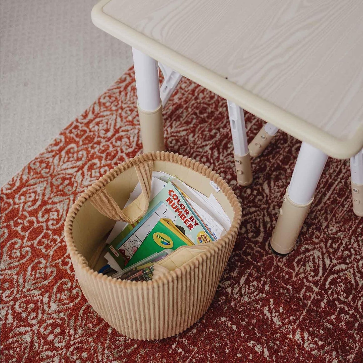 PUTSKA – Cesto para mantas, ideal para organizar, café