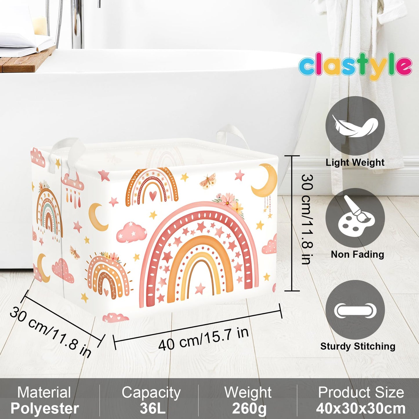 Clastyle Cestos Almacenaje Infantil Arco Iris