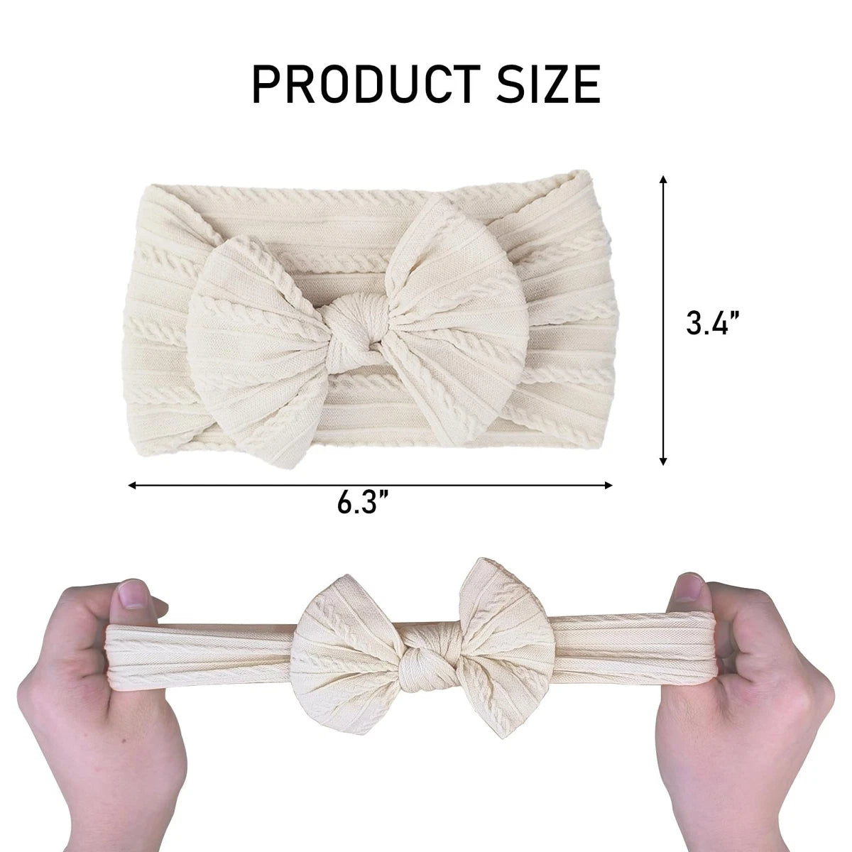 Diademas de tela elástica para bebé, 9pzs
