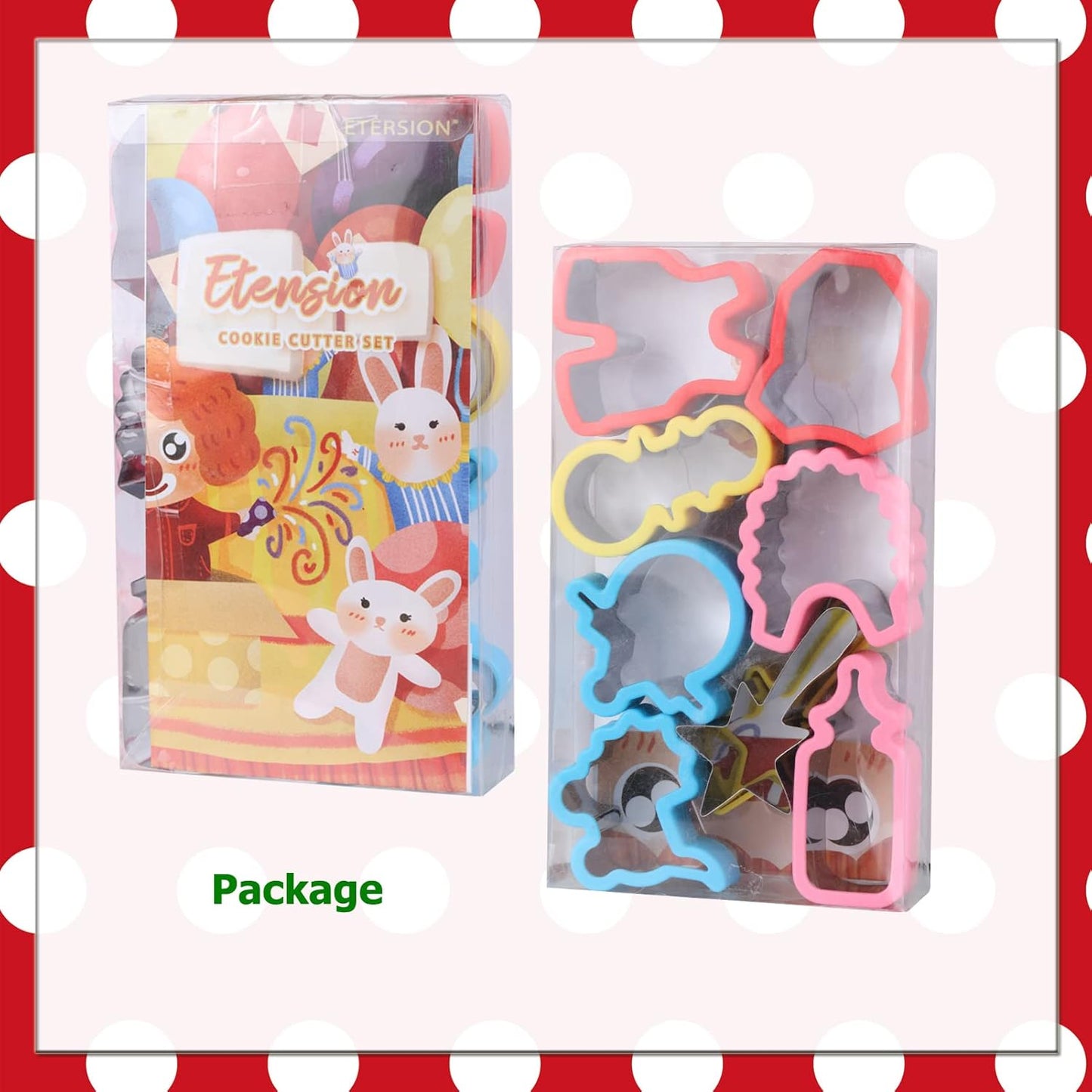 Etersion-Cortadores de galletas para baby shower, 8 piezas