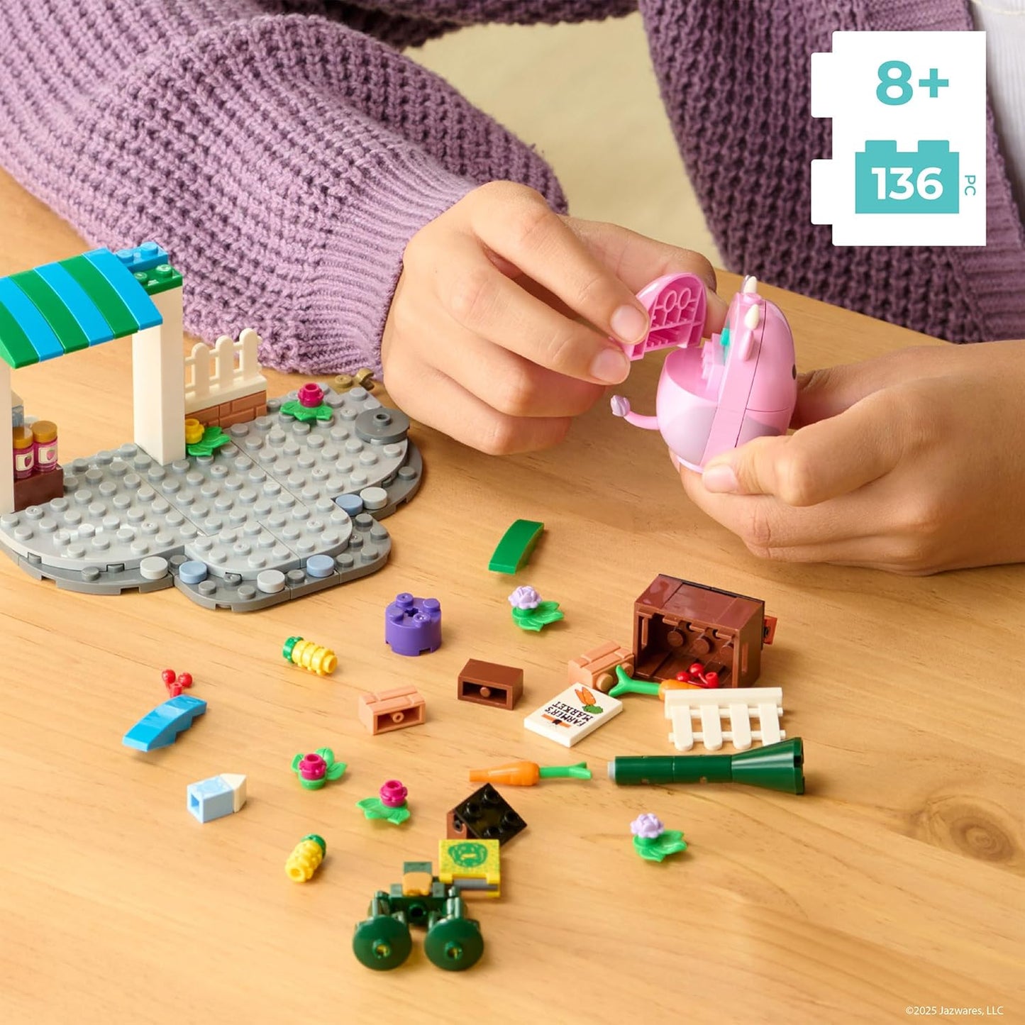 BLDR Squishmallows - Set de construcción de 136 piezas del mercado de agricultores de Patty