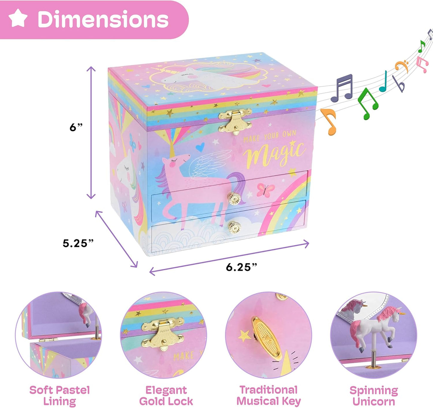 Jewelkeeper - Joyero musical de unicornio