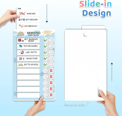 Tabla deslizante de quehaceres diarios y matutinos (no incluye plantillas de tareas)