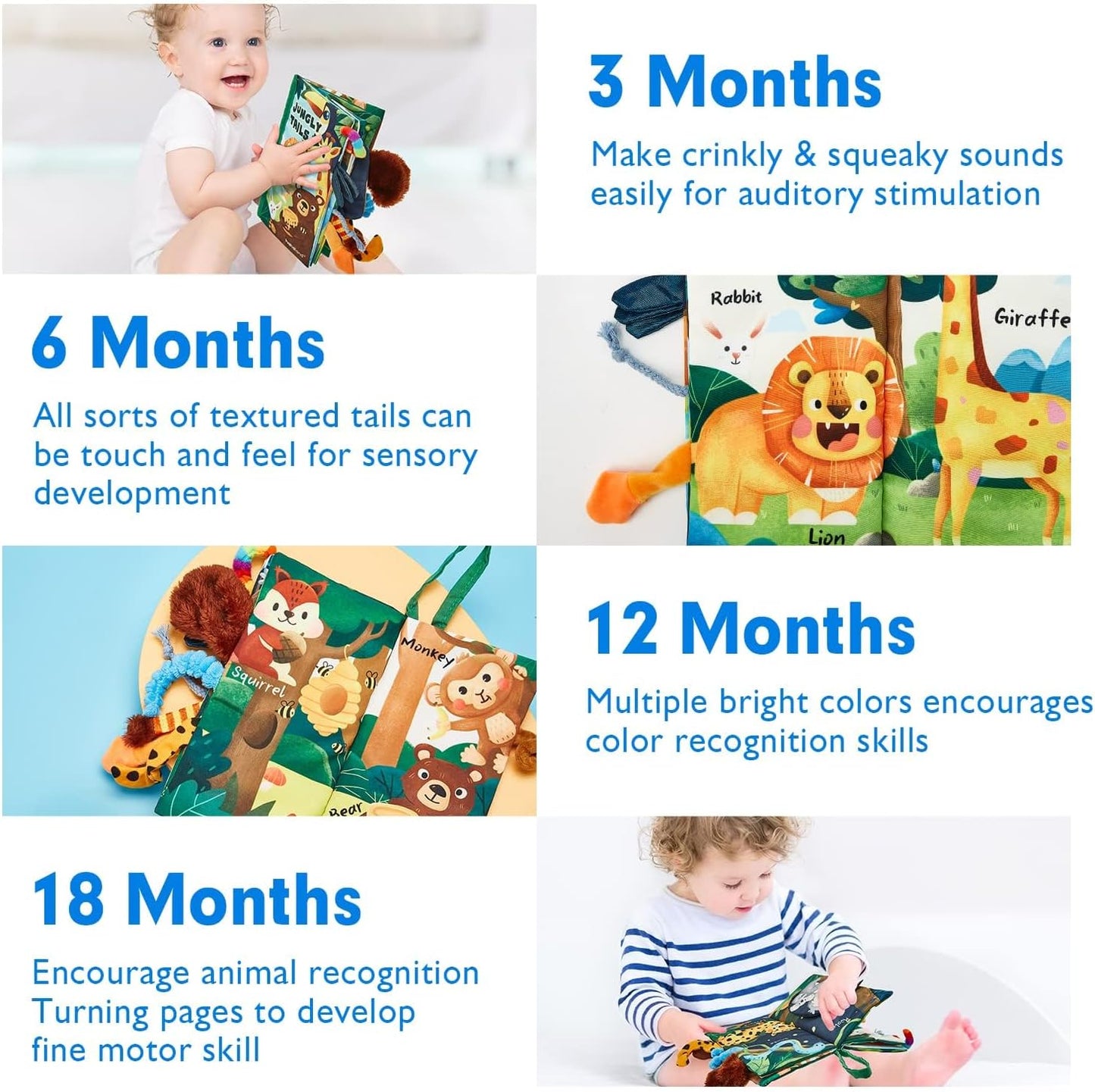 hahaland-Libro para bebés de 0 a 6 meses, Selva
