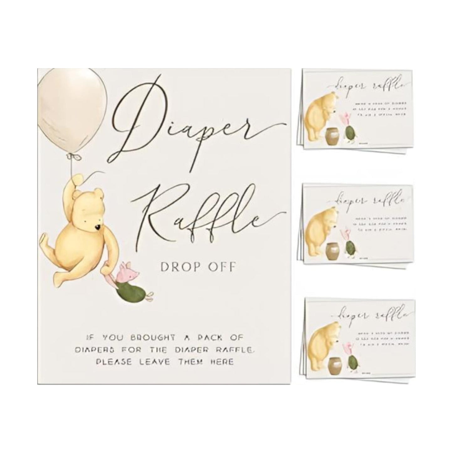 Juego de rifa de pañales, Pooh, 50pcs