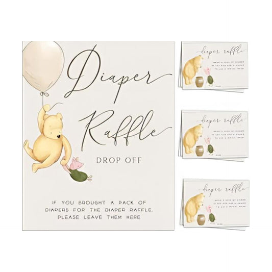 Juego de rifa de pañales, Pooh, 50pcs