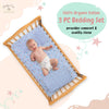 Babys Care- Set de edredón, sábana y funda para cuna