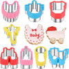 Etersion-Cortadores de galletas para baby shower, 8 piezas